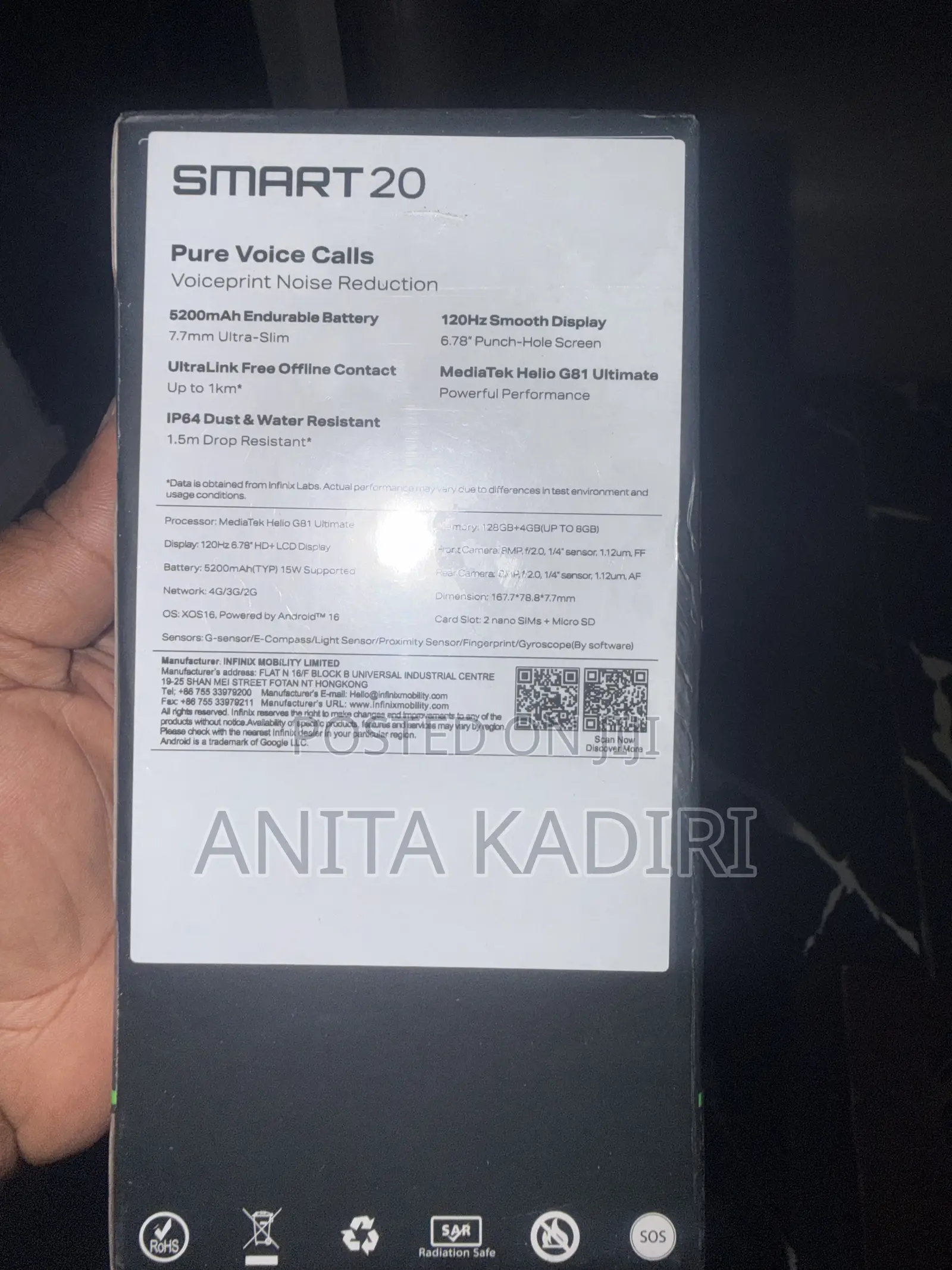 New Infinix Smart 20 128 GB Blue