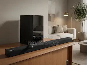 Samsung Soundbar M360 With Its Wireless Subwoofer.