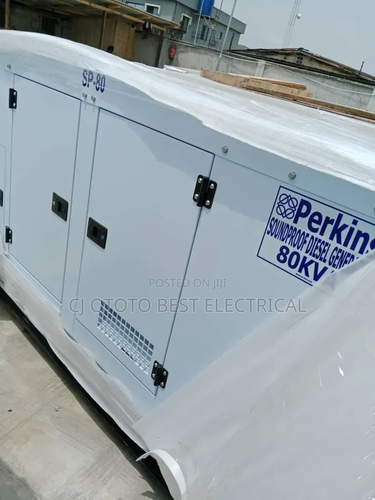 Easy Maintenance 80kva Perkins Generator Soundproof 100% Pure Copper