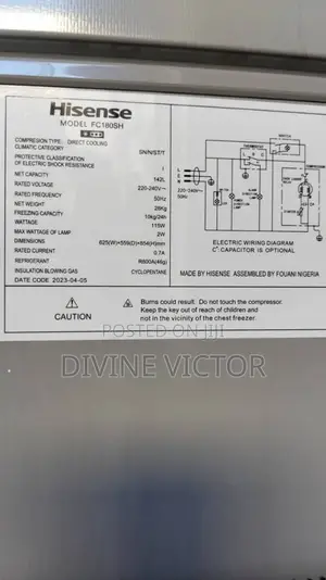 Hisense 142 Liters Deep Freezer