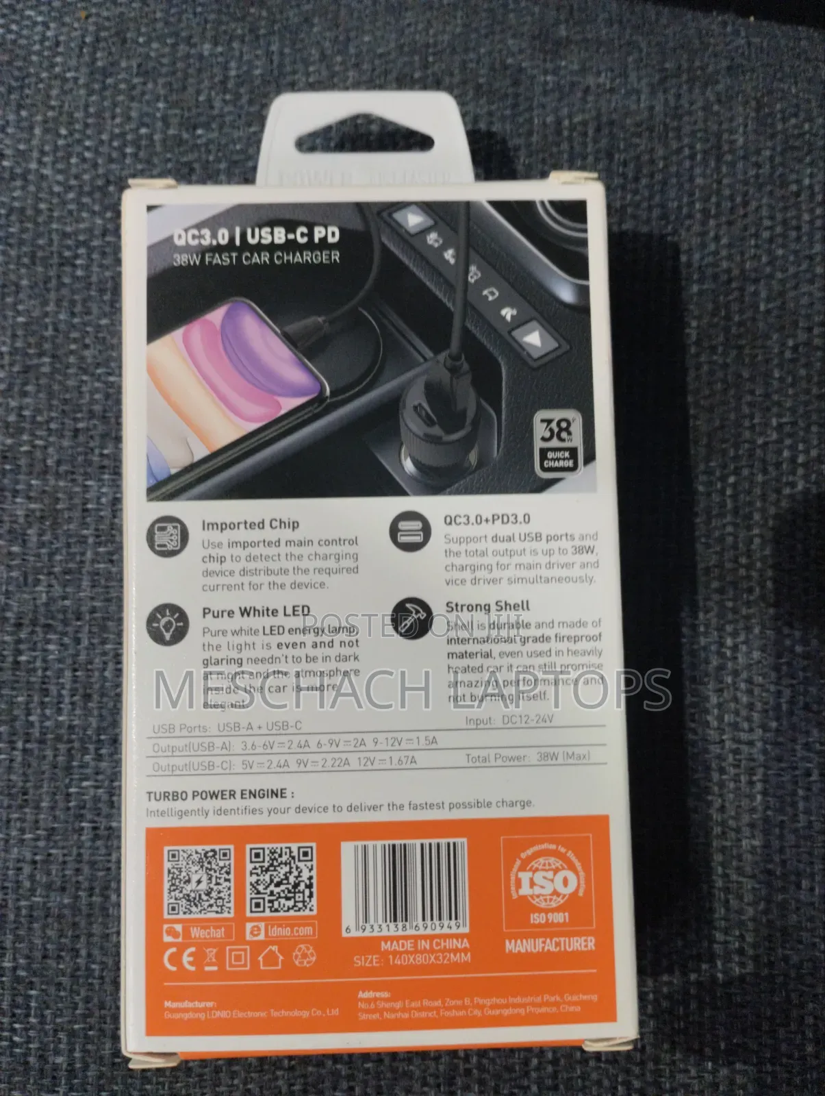 Fast Car Charger 38w