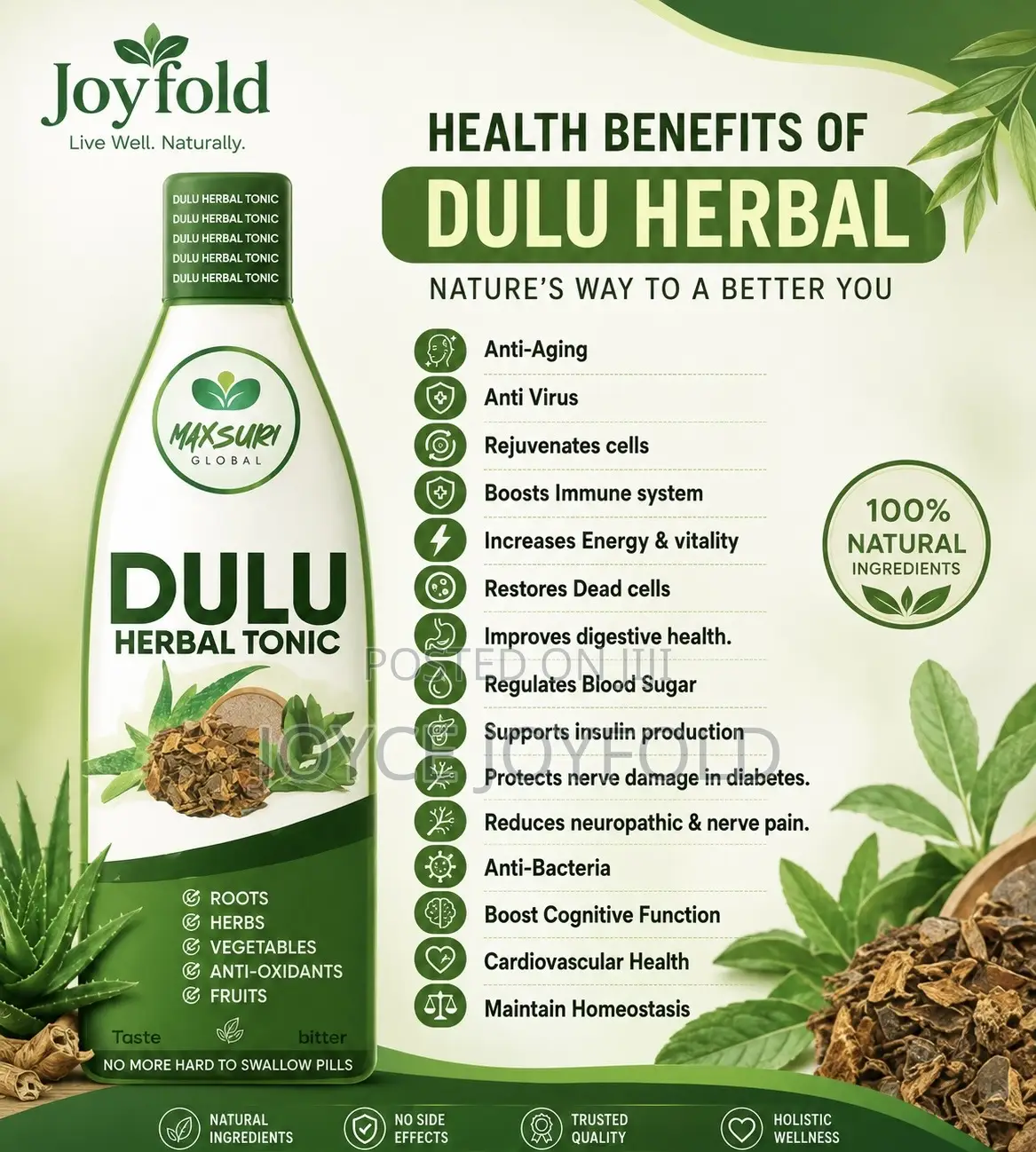 Dulu Herbal Tonic - Anti Inflammatory, Nerve Issues ,Stress