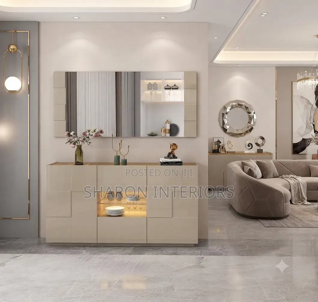 Modern Cream Gloss Sideboard
