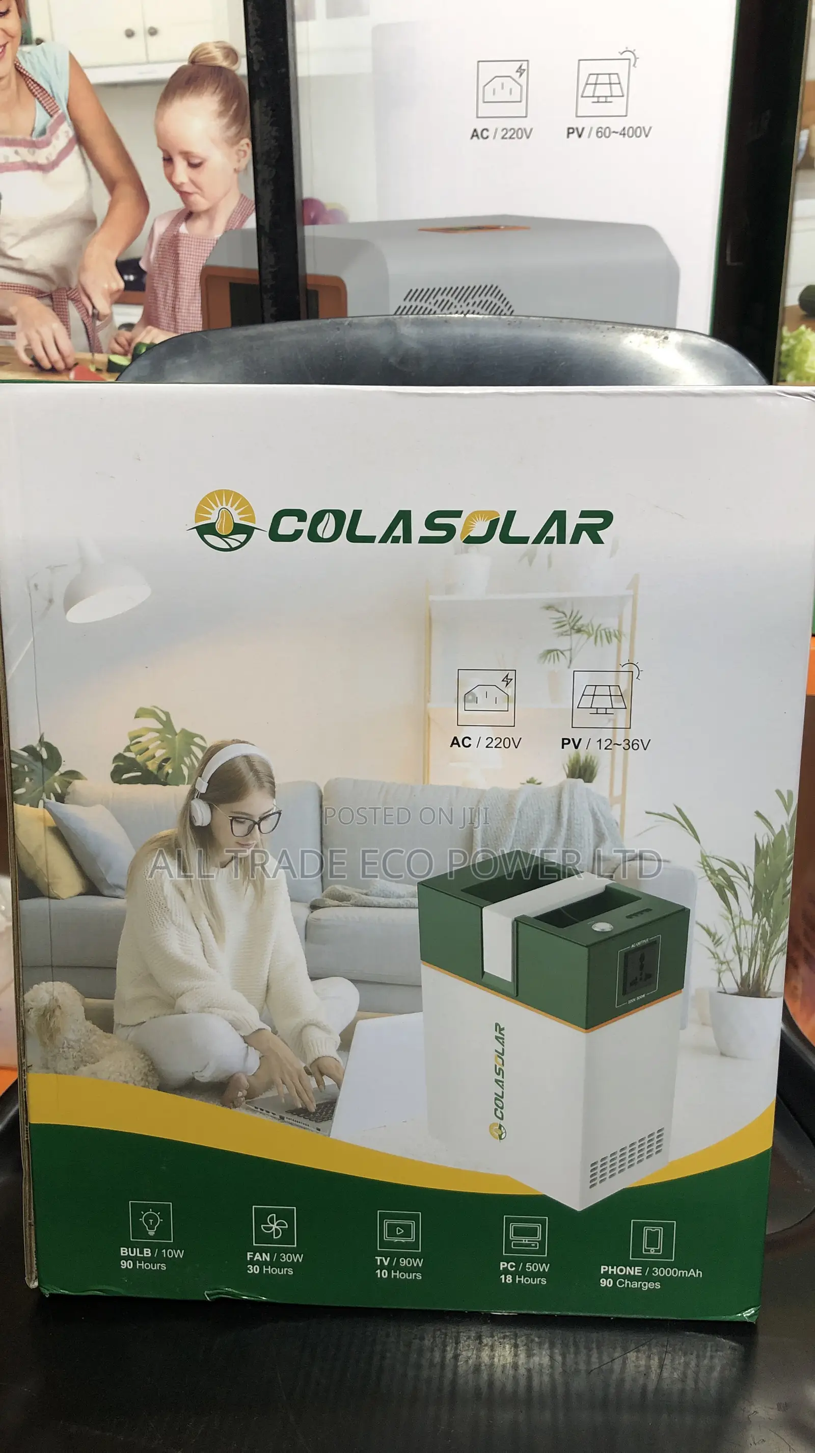 Cola Solar 1000/200 Watts, Solar Generator