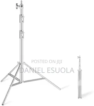 Qihe Stainless Steel Light Stand 110in/2.8m Heavy Duty Light Stand