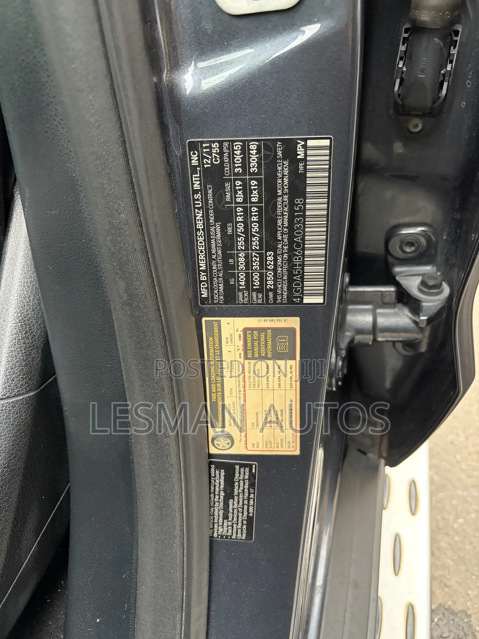 Mercedes-Benz M Class ML 350 4Matic 2012 Gray