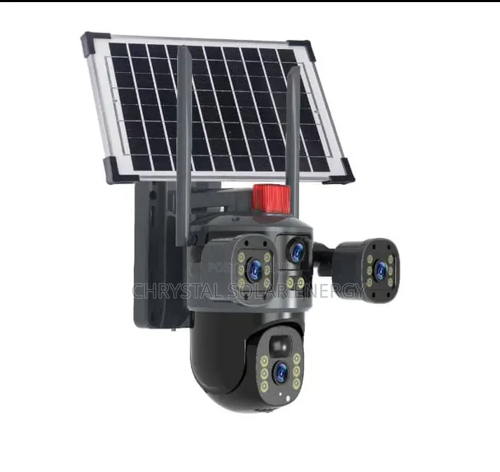 4in1 3view Point Double Function Solar Powered V380pro CCTV Camera