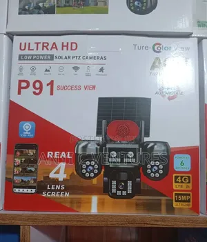 4 Lens Solar CCTV Camera