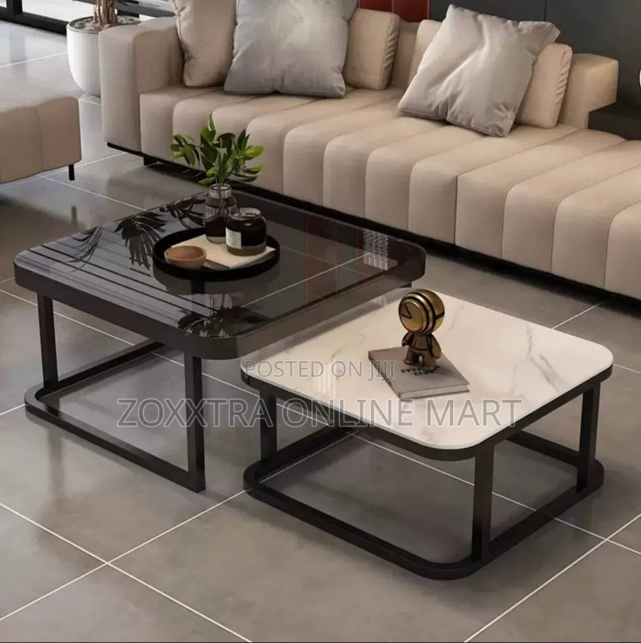 Modern 2-Piece Coffee Table Set