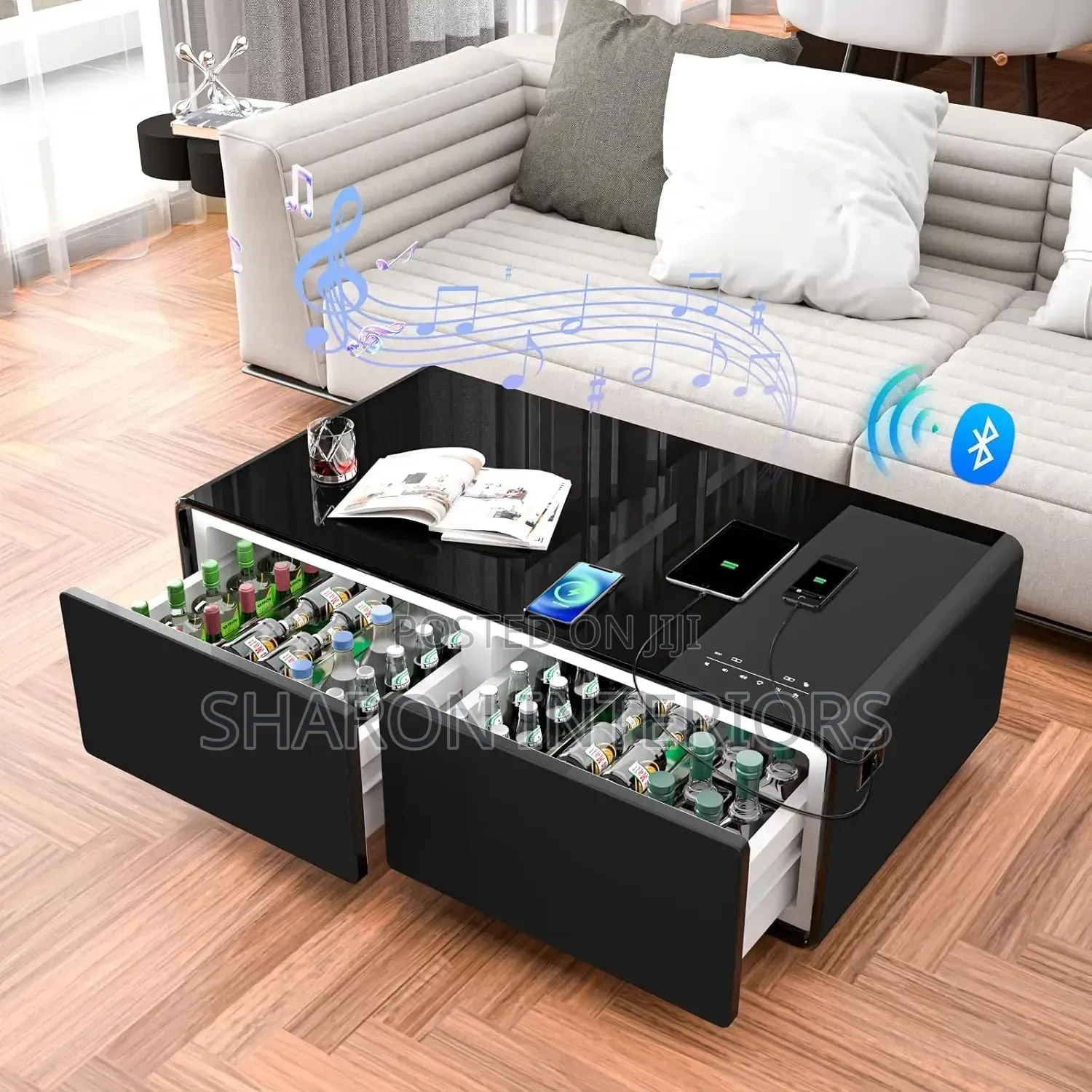 Smart Coffee Table With Refrigerator.