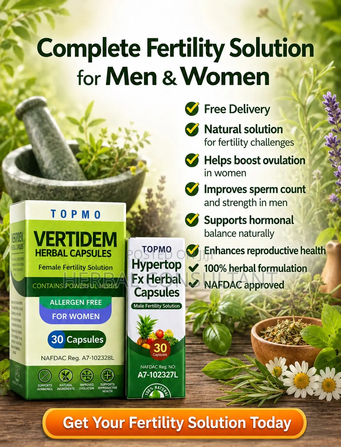Hypertop And Vertidem Fertility Solution