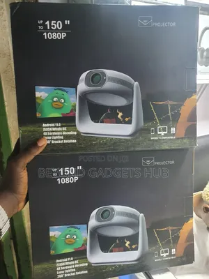 260° Smart Projector (Android 11.0) With Recharheable Battery