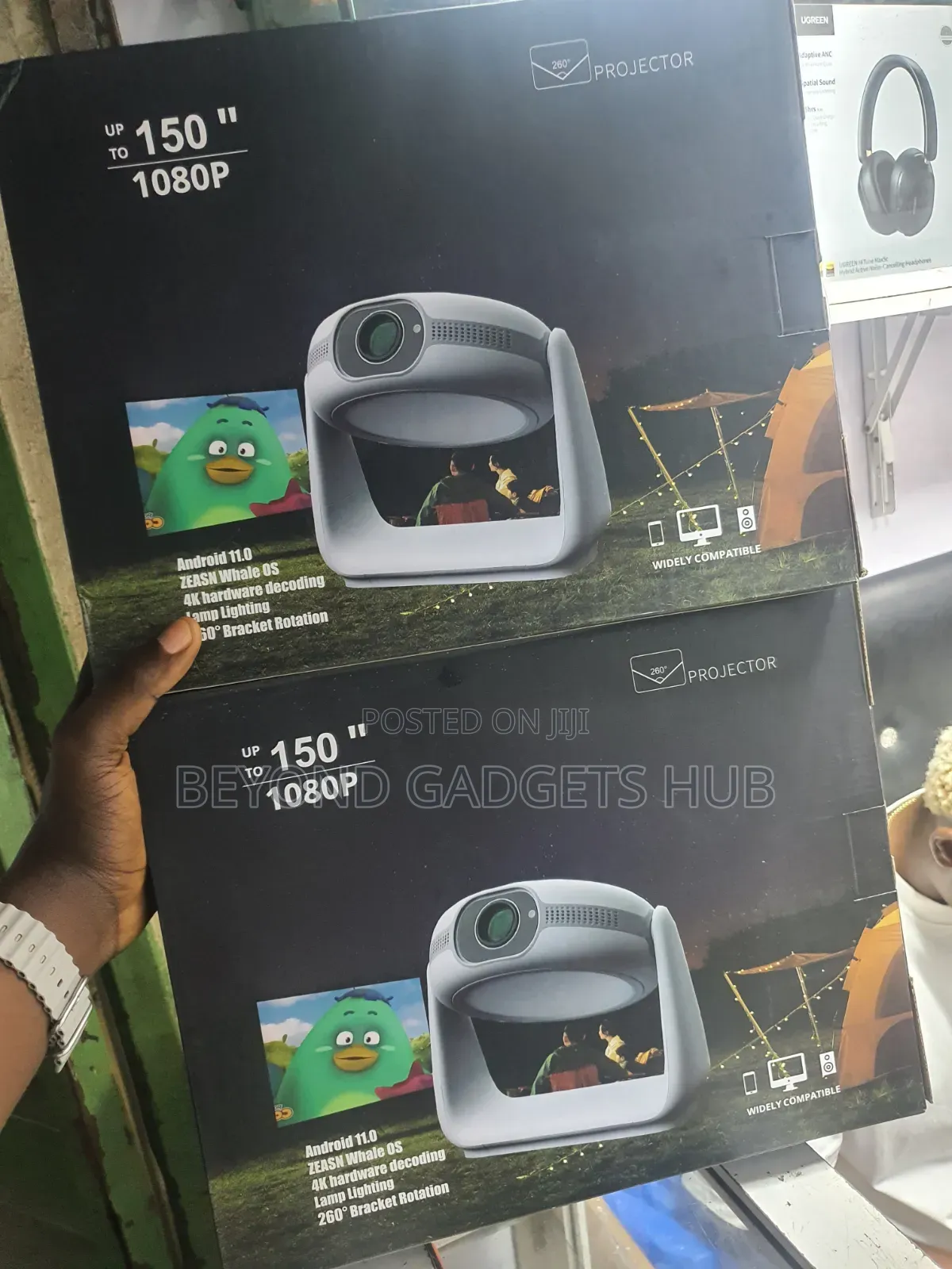 260° Smart Projector (Android) With Recharheable Battery