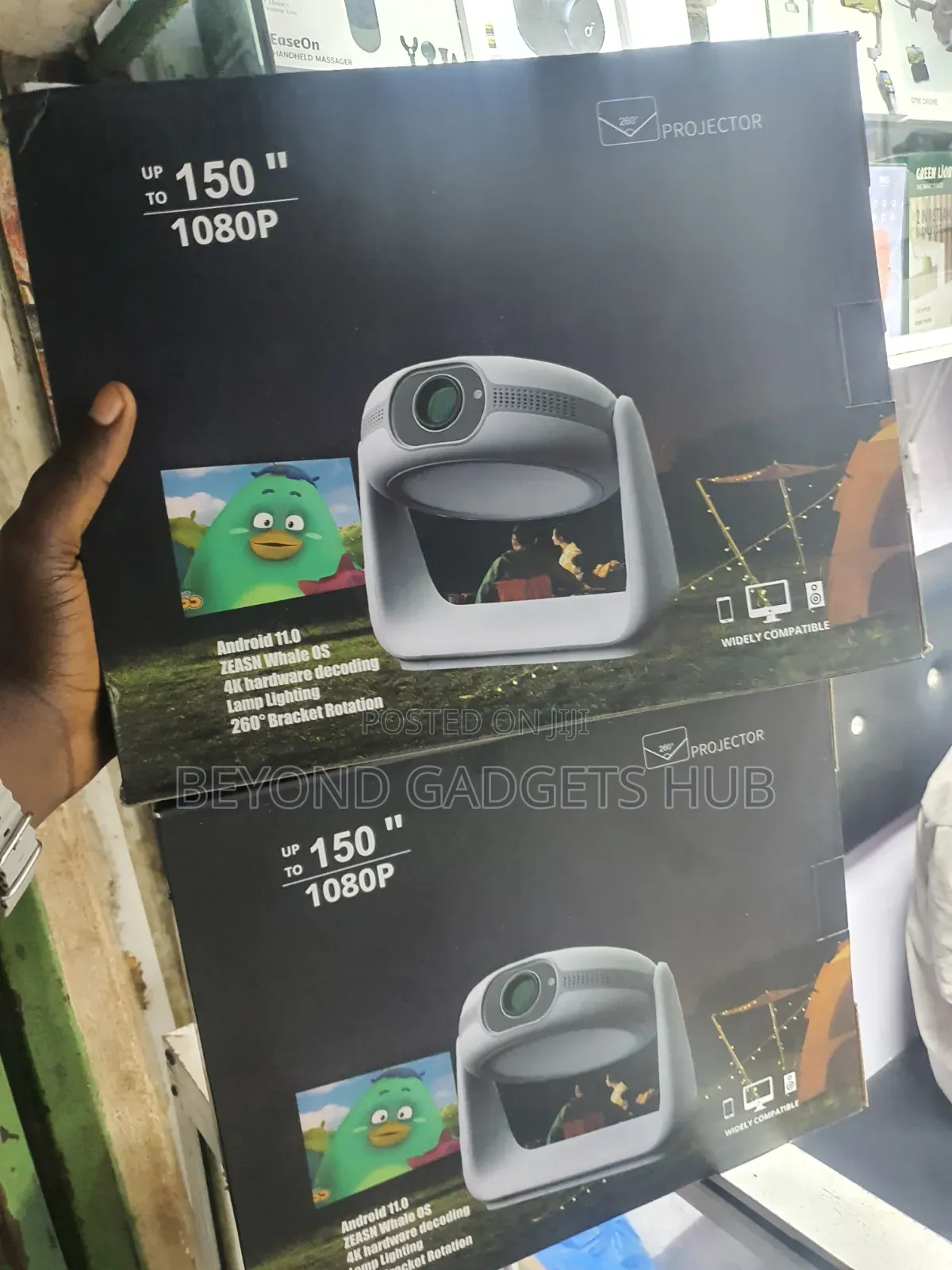 260° Smart Projector (Android) With Recharheable Battery