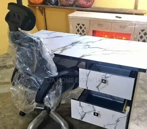 Luxury Marble-design Office Desk Ergonomic Mesh Chair
