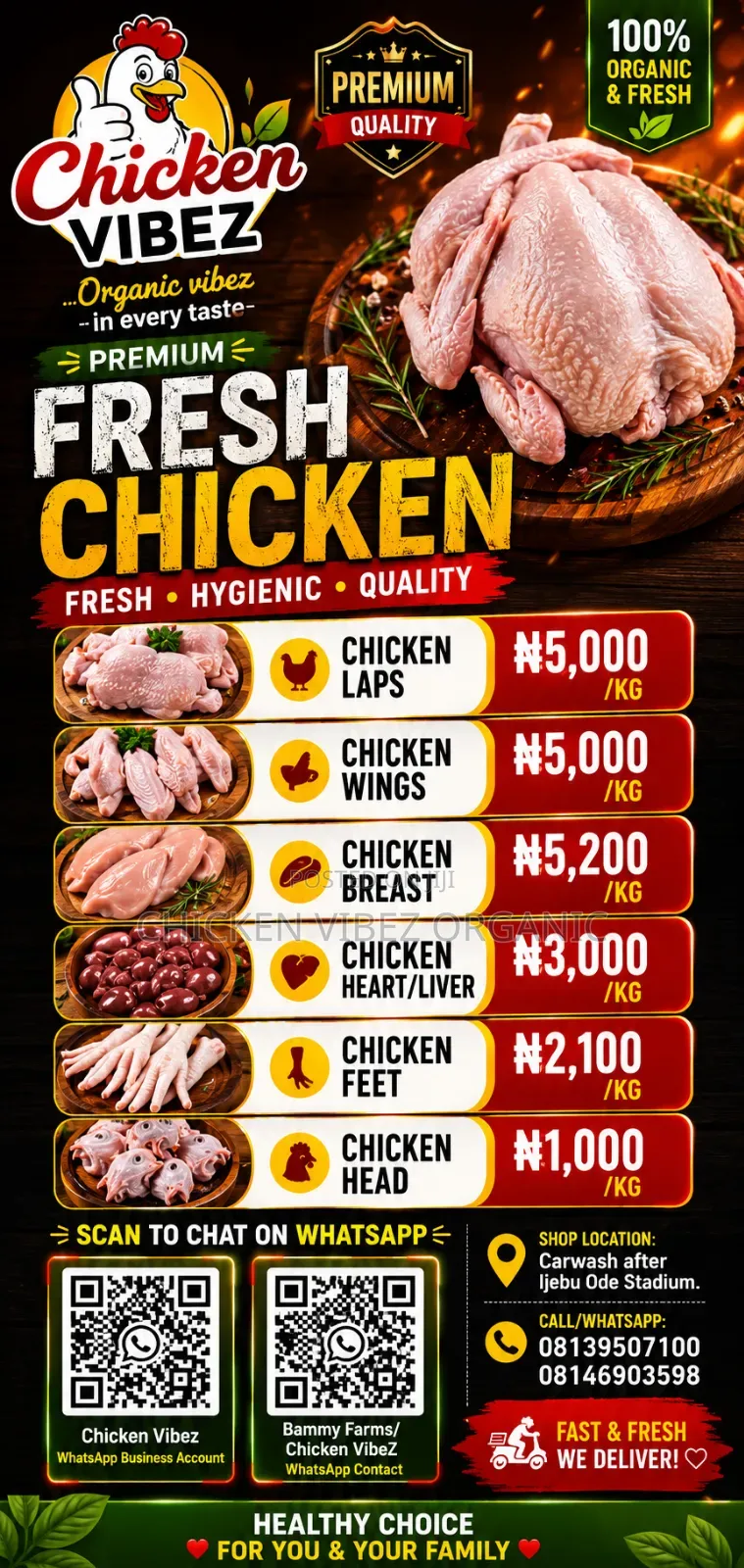 Organic Frozen Chicken