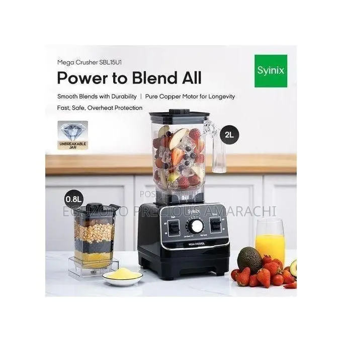 Syinix Mega Crusher Blender 1500w - 2l