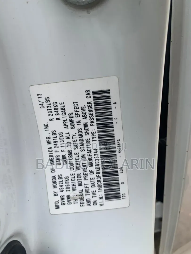 Honda Accord 2014 White