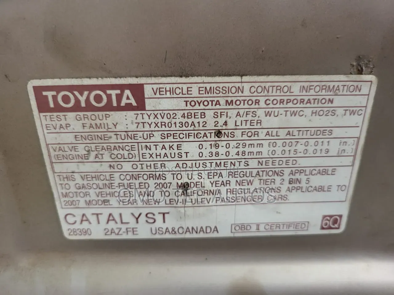 Toyota Camry 2008 Gold