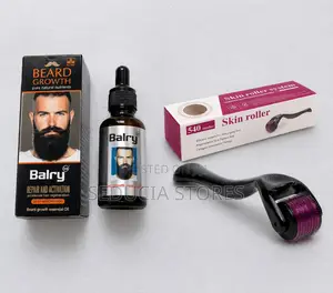 Beard/Hair Growth Combo - Derma Roller and Oil