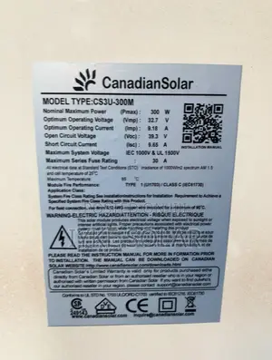 300watts Canadian Solar Panel