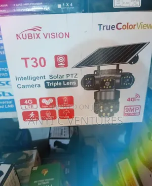 3 Lens Solar Cctv Camera