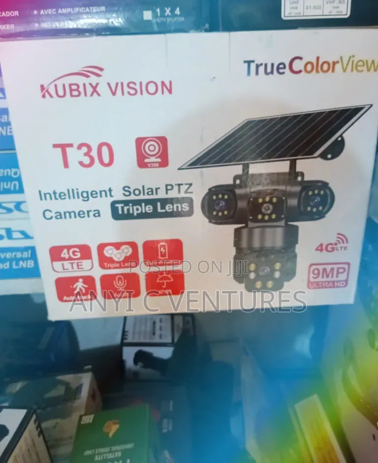 3 Lens Solar Cctv Camera