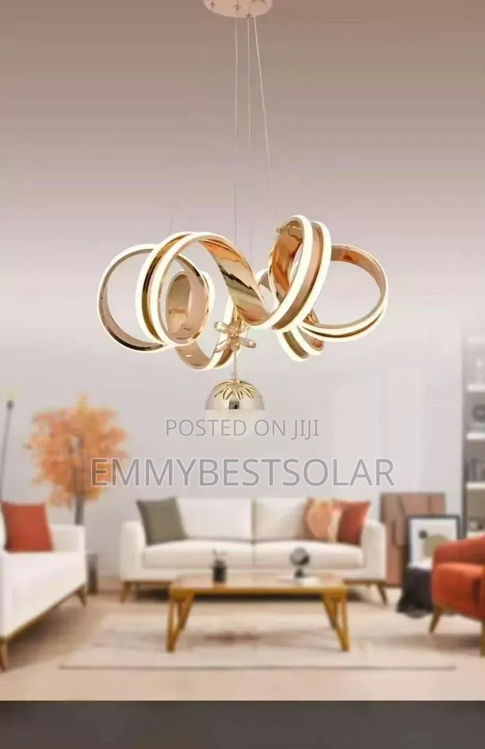 Golden Ball Leds Dropping Chandelier Light
