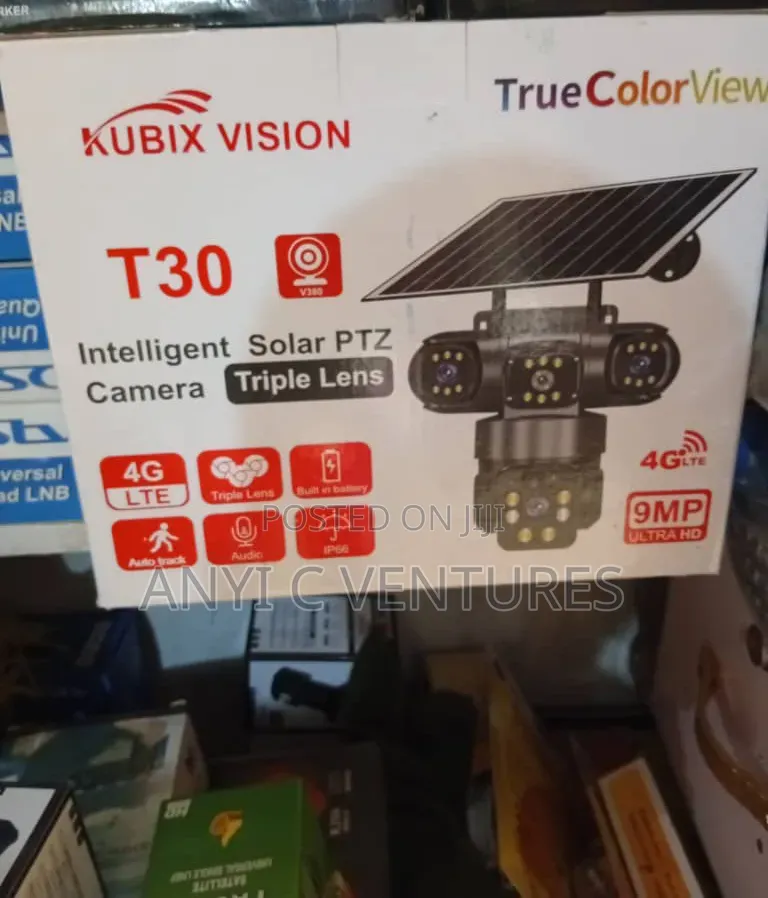 3 Lens Solar Cctv Camera