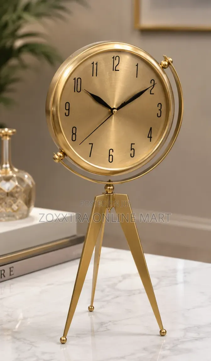 Luxury Double-Face Table Clock With Mirror