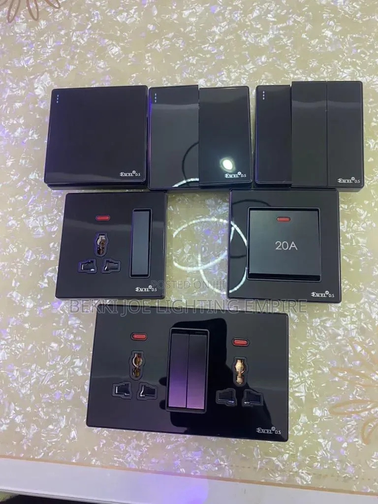 Quality Shiny Black Switch and Socket Available