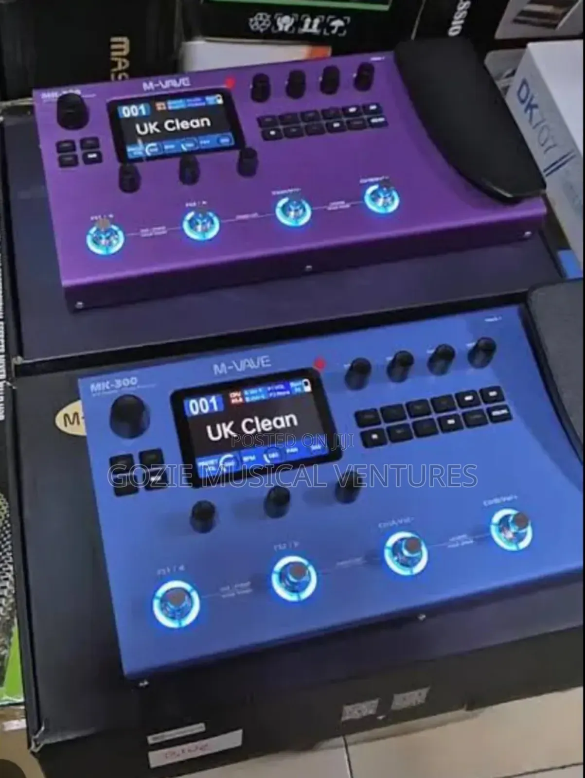 M-Vave Mk-300 Multi-Effect Processor Purple Colour and Red Colour