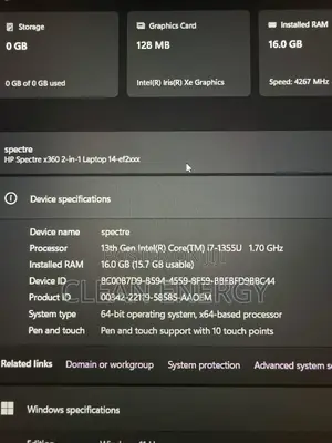 Laptop HP Spectre 14 16GB Intel Core i7 SSD 512GB