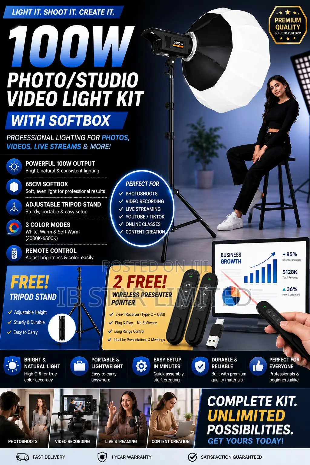 Everything You Need for Professional Lighting in One Complete Kit