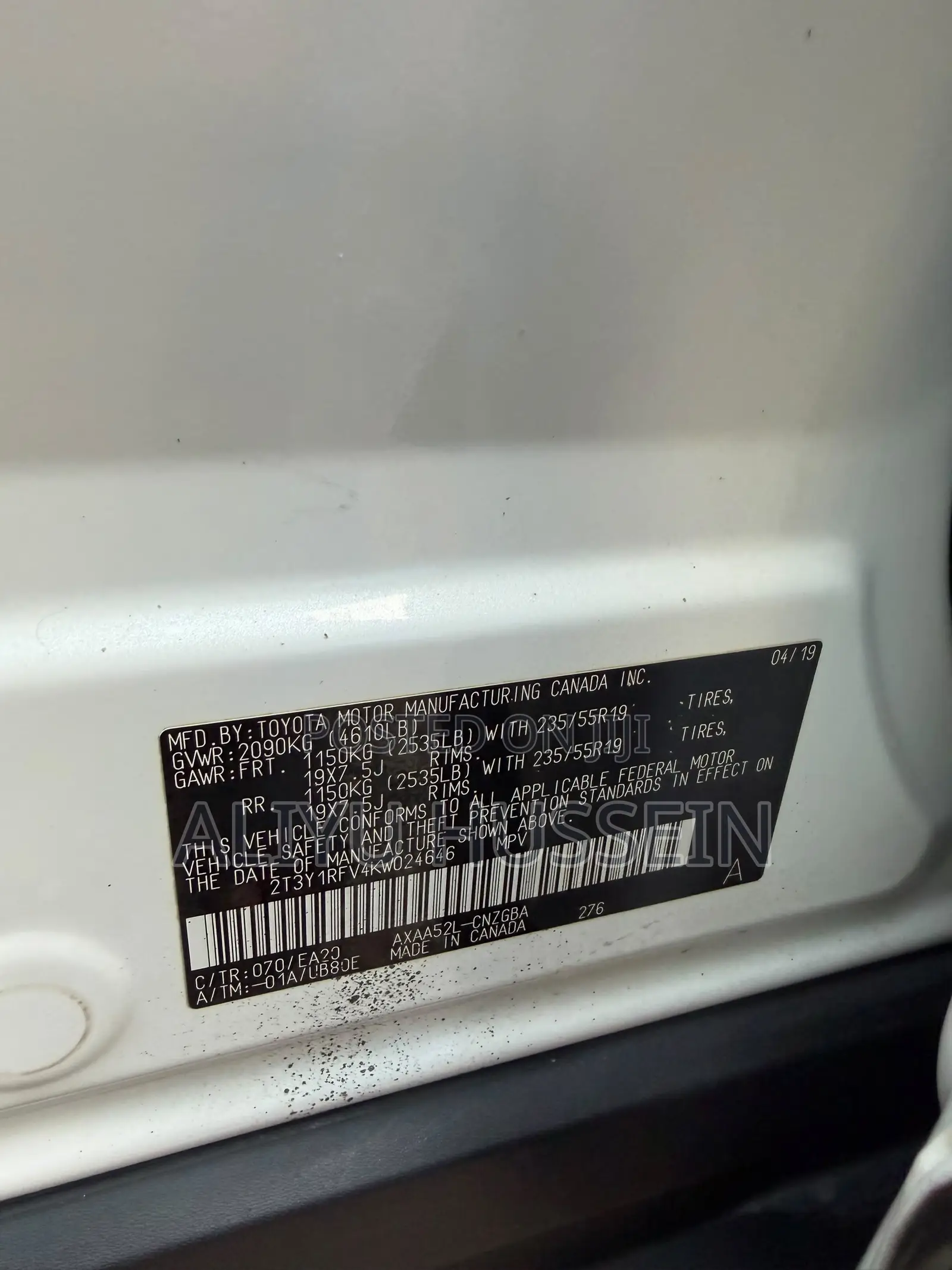 Toyota 4-Runner 2019 White