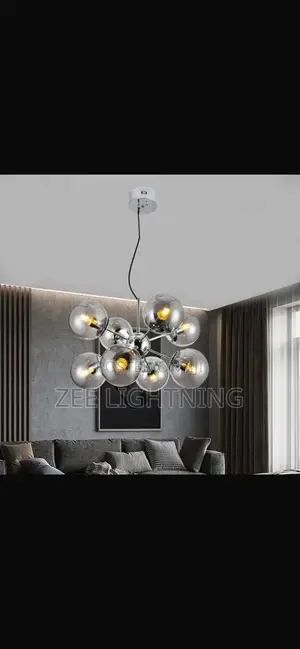 By 8 Glass Minimalist Luxury Chandelier