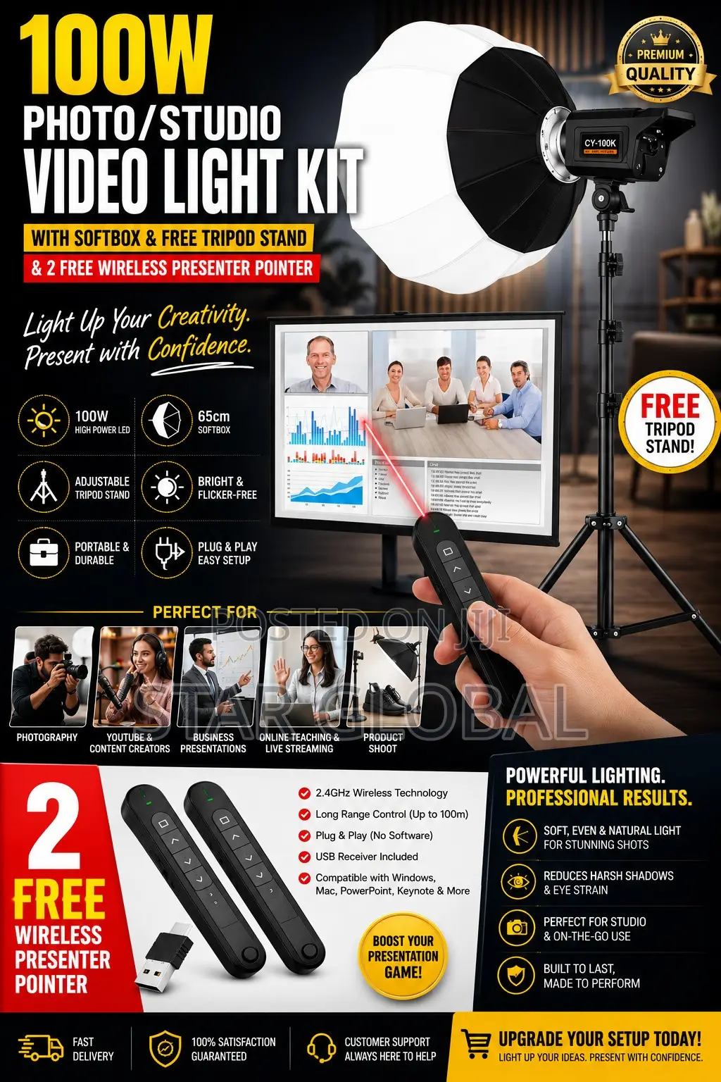 Boost Your Content Quality With Our Premium Studio Light Complete Kits