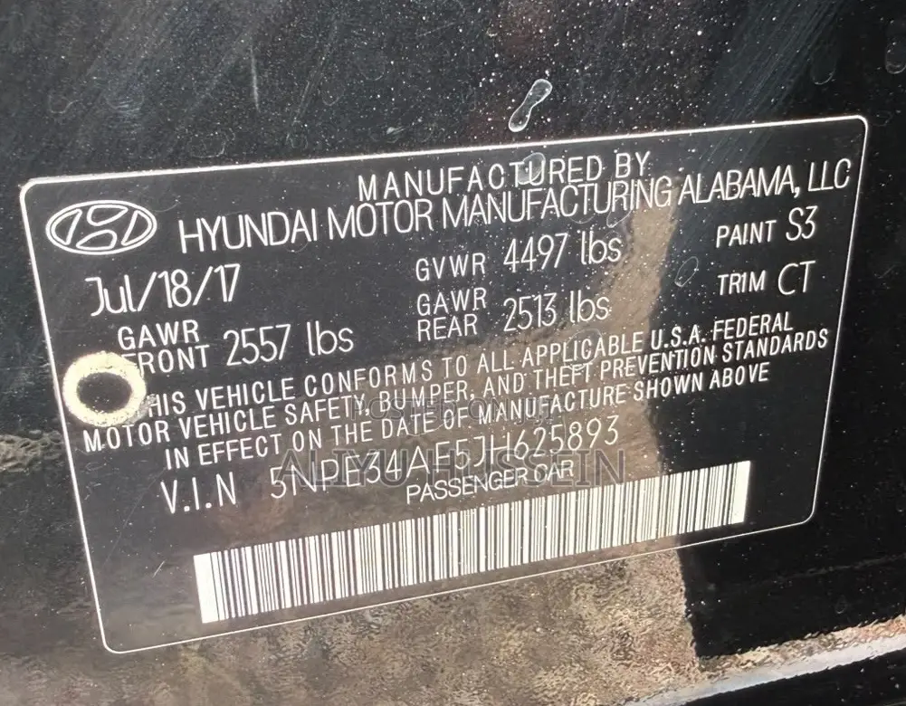 Hyundai Sonata 2018 Black