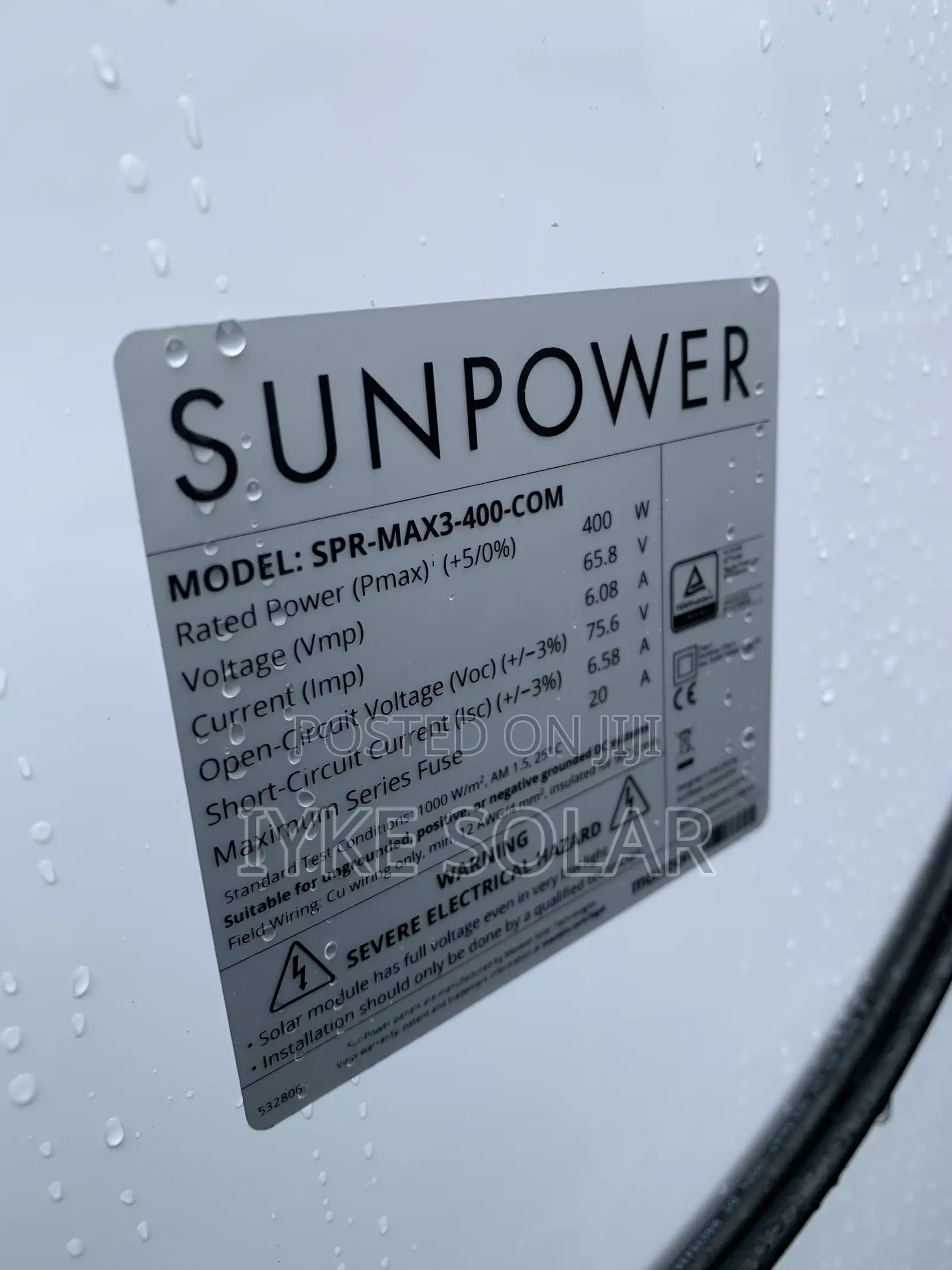 400watts Sunpower Original Solar Panel (New One)