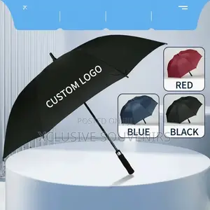 Custom Logo Windproof Straight Handle Heavy Duty Eva Handle Umbrella