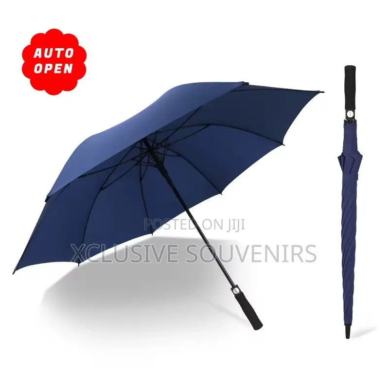 Custom Logo Windproof Straight Handle Heavy Duty Eva Handle Umbrella
