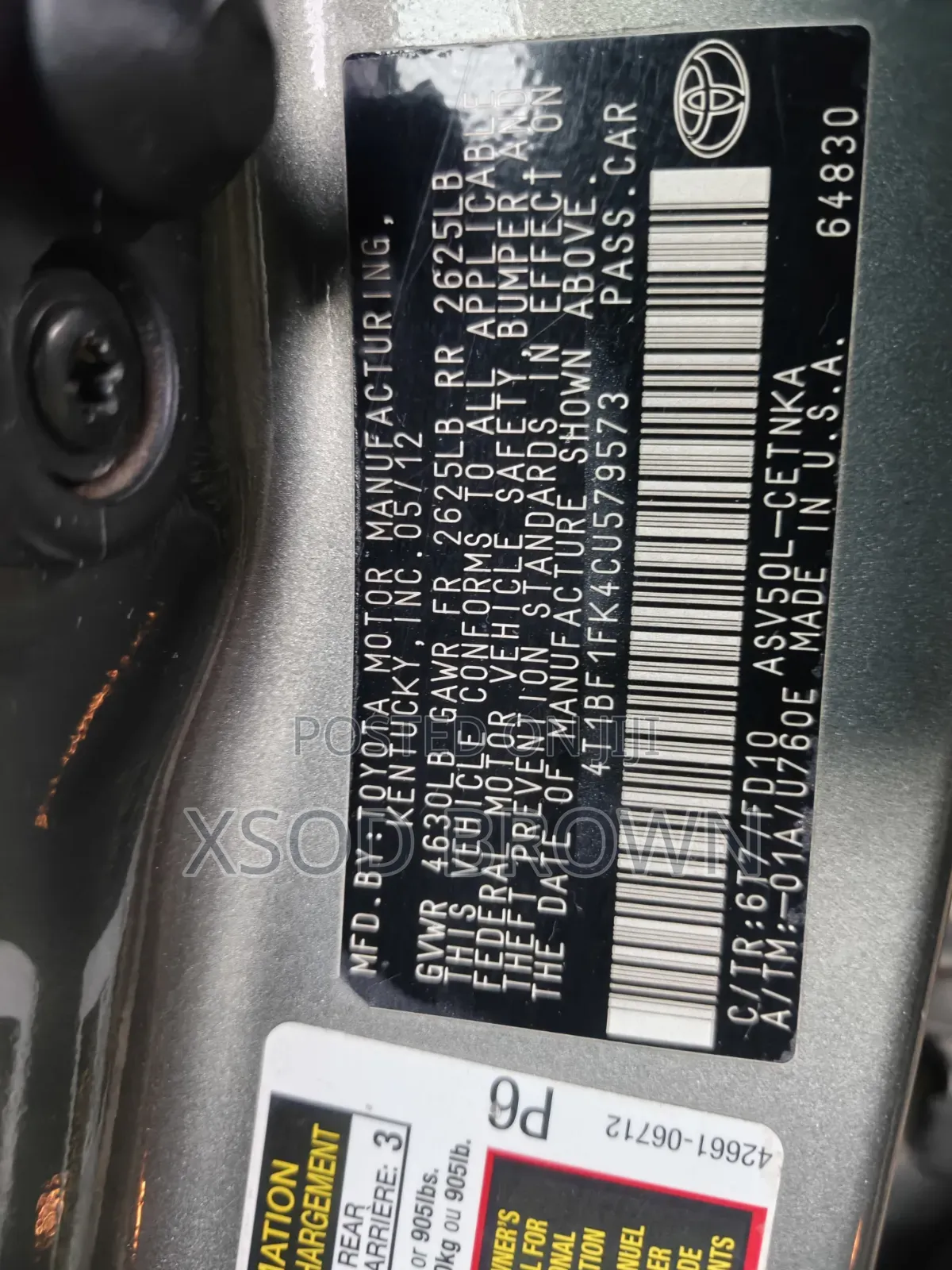 Toyota Camry 2012 Gray