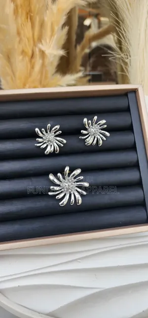 Silver Plated Swavy Earring and Pendant