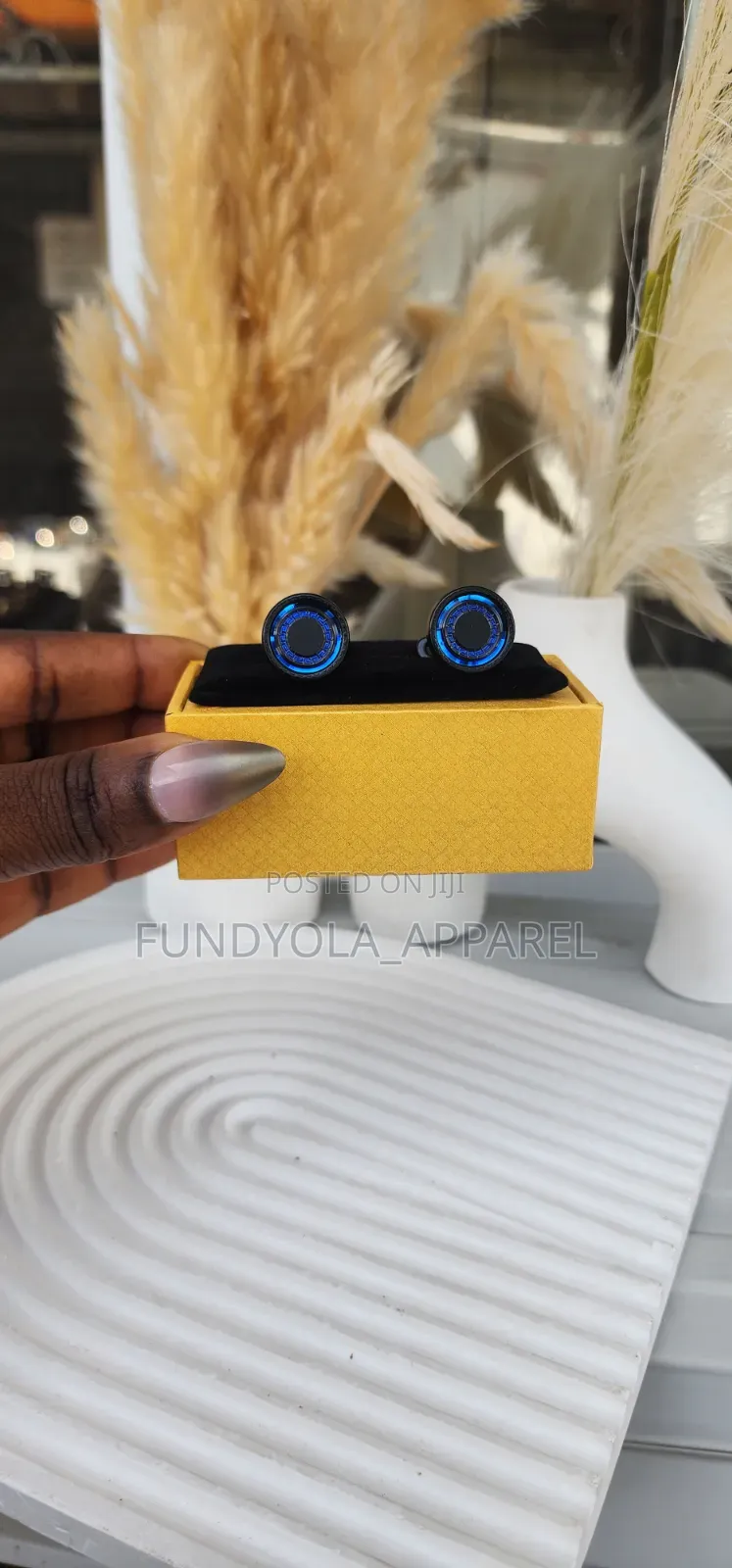Blue and Black Glitter Mix Cufflinks