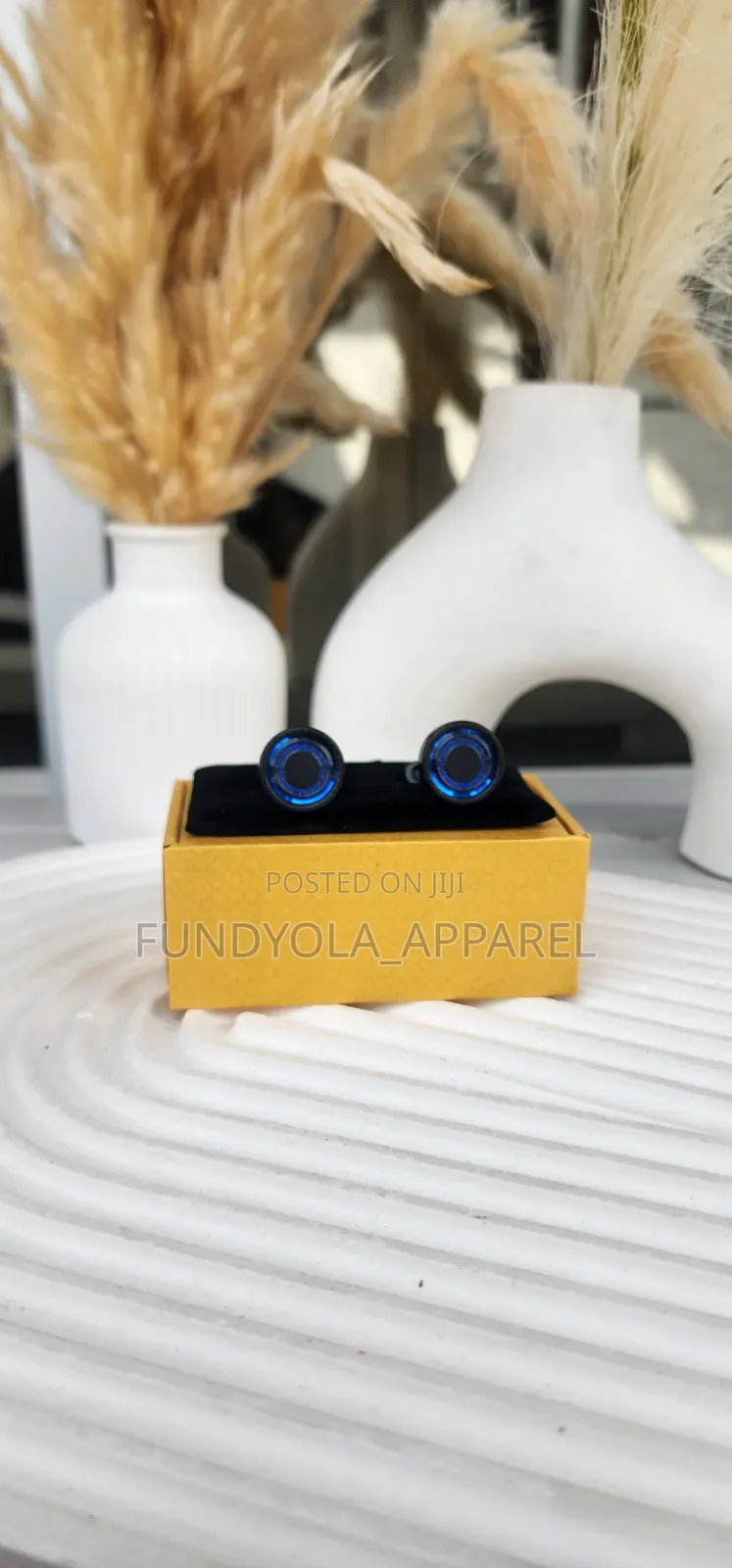 Blue and Black Glitter Mix Cufflinks