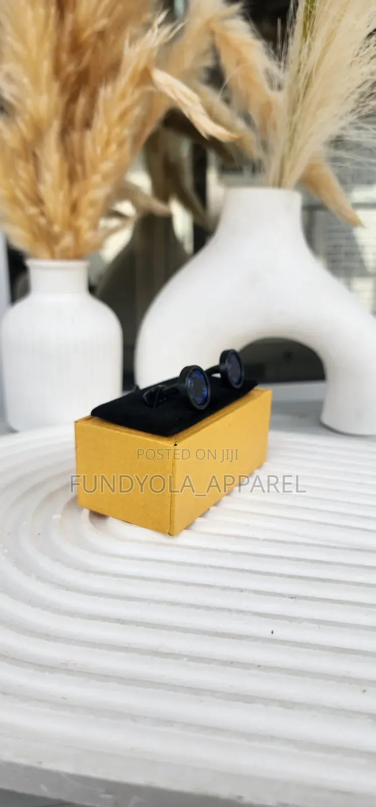 Blue and Black Glitter Mix Cufflinks