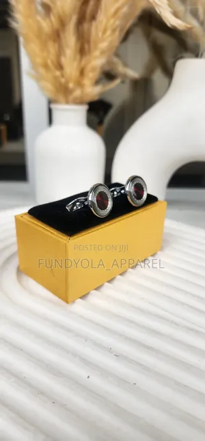 Red and Silver Mix Cufflinks
