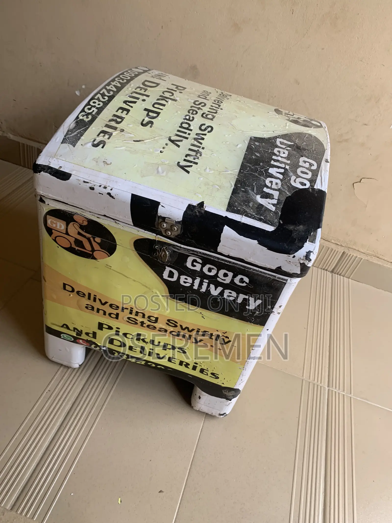 Used Helmet and Dispatch Box