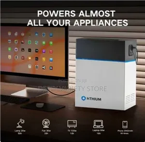 Hithium 1kwh Power Station - Solar Charge + Power for Tv/Fan/Wifi