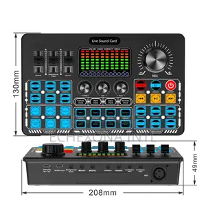 Audio Live Streaming Sound Card With XLR 6.5mm and 3.5mm Port